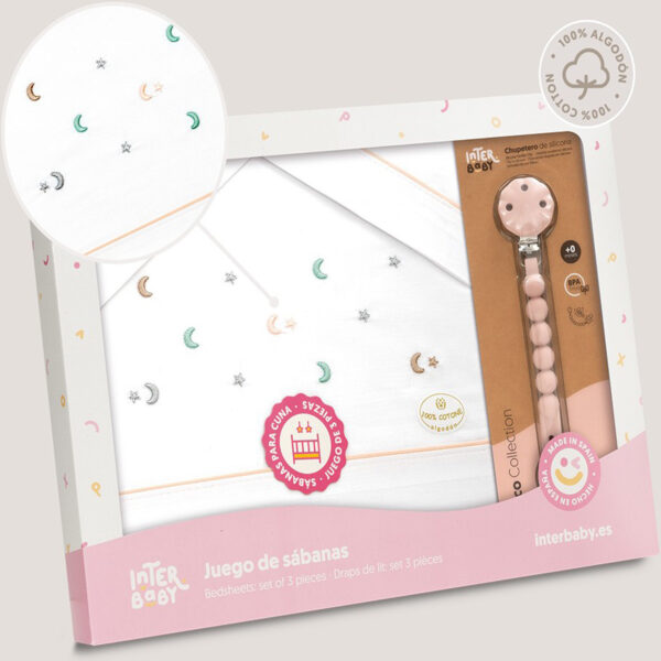 Juego de sábana de cuna de Estrella + Broche