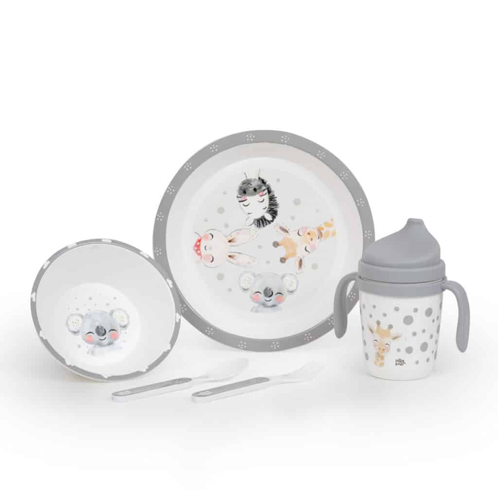 Set38 Vajillas Para Bebe Modelo Animales Acuarela Marca Fabrica Interbaby Venta Al Mayor Distribuidor